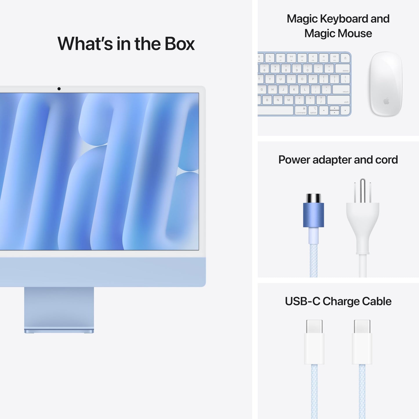 Apple 2024 iMac All-in-One Desktop Computer with M4 chip with 8-core CPU and 8-core GPU: Built for Apple Intelligence, 24-inch Retina Display, 16GB Unified Memory, 256GB SSD Storage; Silver