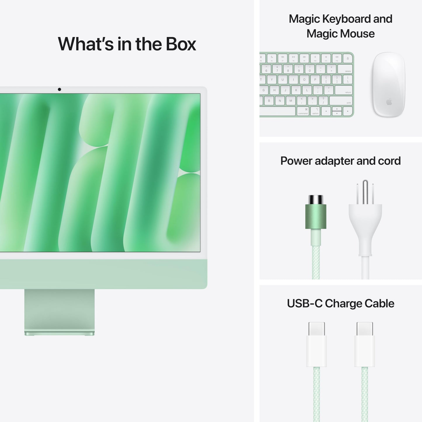 Apple 2024 iMac All-in-One Desktop Computer with M4 chip with 8-core CPU and 8-core GPU: Built for Apple Intelligence, 24-inch Retina Display, 16GB Unified Memory, 256GB SSD Storage; Silver