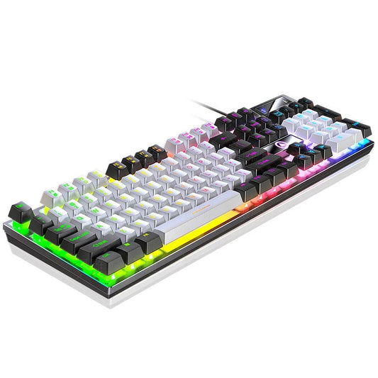 LED hybrid Backlit Keyboard 104key Water Resistant Black/ White/ Blue/ Pink/ Purple / Mixed colours